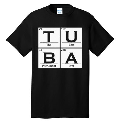 Tuba Chemistry Elements Tubist Jazz Music Tuba Player Tall T-Shirt