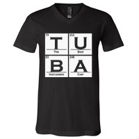 Tuba Chemistry Elements Tubist Jazz Music Tuba Player V-Neck T-Shirt