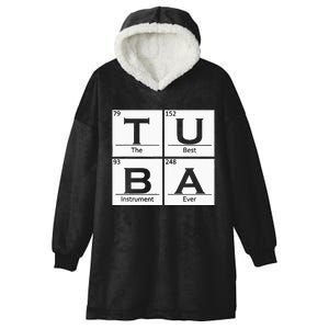 Tuba Chemistry Elements Tubist Jazz Music Tuba Player Hooded Wearable Blanket