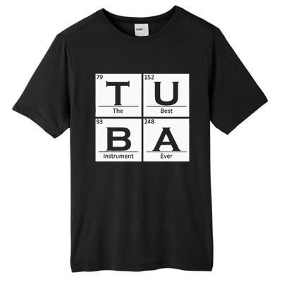 Tuba Chemistry Elements Tubist Jazz Music Tuba Player Tall Fusion ChromaSoft Performance T-Shirt