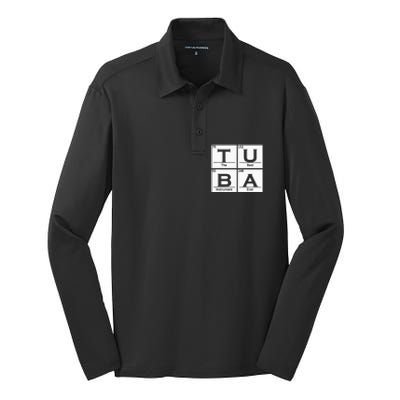 Tuba Chemistry Elements Tubist Jazz Music Tuba Player Silk Touch Performance Long Sleeve Polo