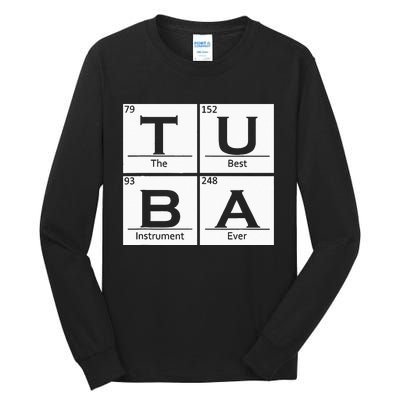 Tuba Chemistry Elements Tubist Jazz Music Tuba Player Tall Long Sleeve T-Shirt