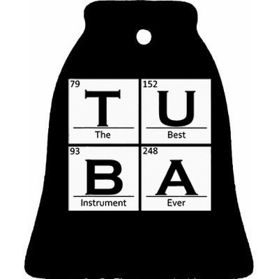 Tuba Chemistry Elements Tubist Jazz Music Tuba Player Ceramic Bell Ornament