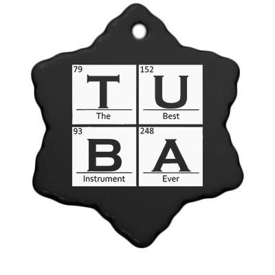 Tuba Chemistry Elements Tubist Jazz Music Tuba Player Ceramic Star Ornament