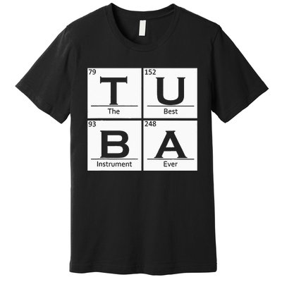 Tuba Chemistry Elements Tubist Jazz Music Tuba Player Premium T-Shirt