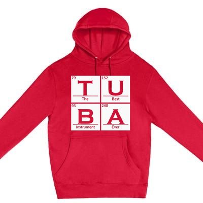 Tuba Chemistry Elements Tubist Jazz Music Tuba Player Premium Pullover Hoodie