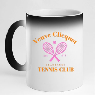 Tennis Club Est 1772 11oz Black Color Changing Mug