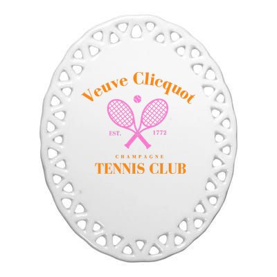 Tennis Club Est 1772 Ceramic Oval Ornament