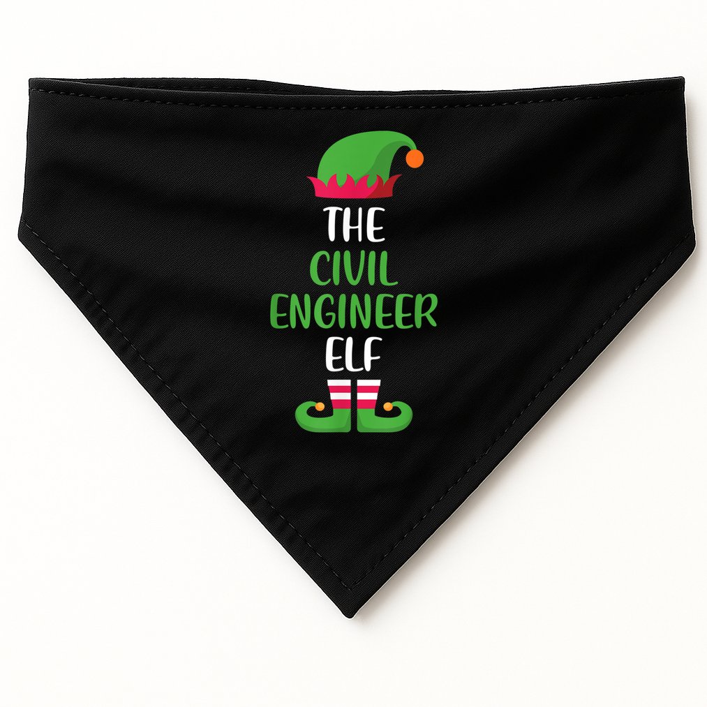 The Civil Engineer Elf Christmas Family Matching USA-Made Doggie Bandana