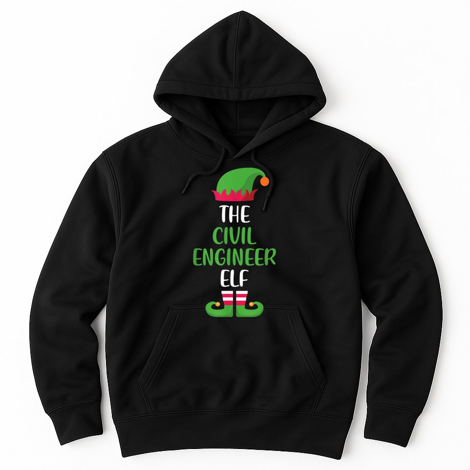 The Civil Engineer Elf Christmas Family Matching Hoodie