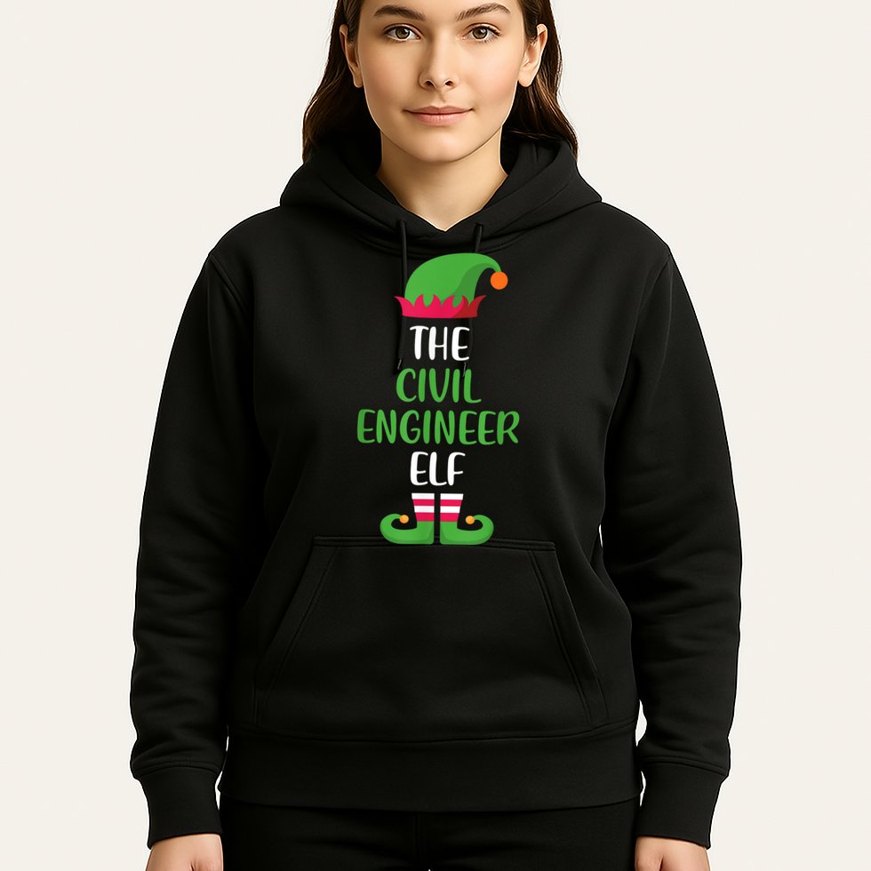 The Civil Engineer Elf Christmas Family Matching Hoodie