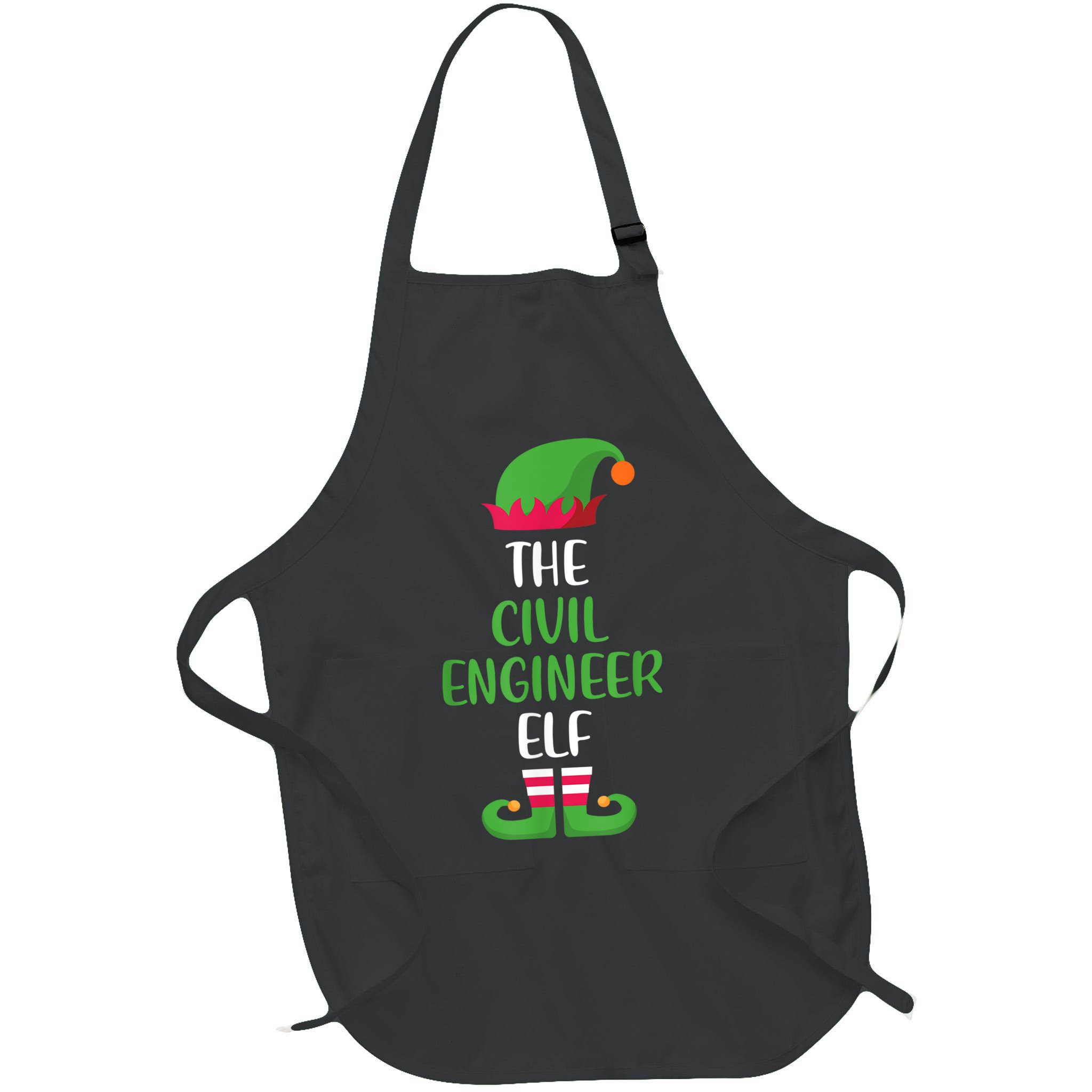 The Civil Engineer Elf Christmas Family Matching Apron
