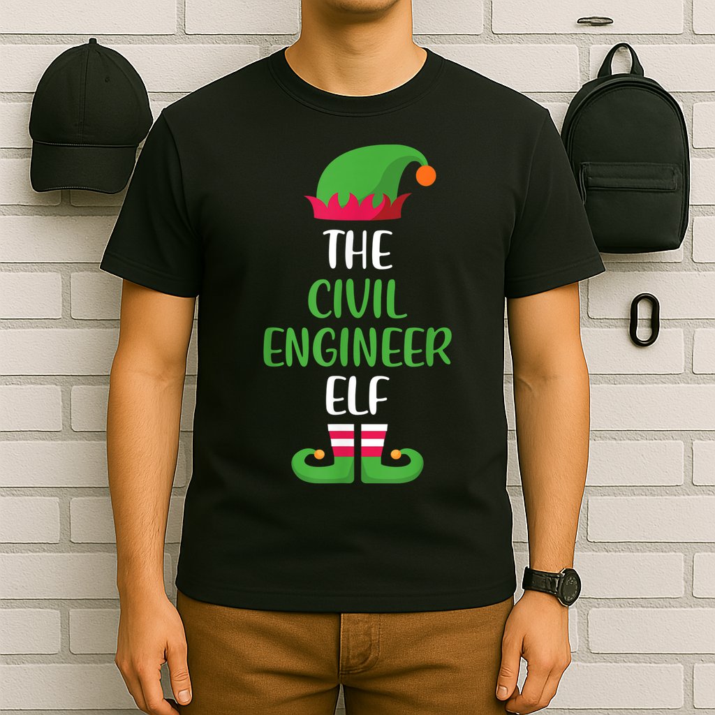 The Civil Engineer Elf Christmas Family Matching T-Shirt