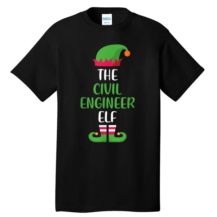 The Civil Engineer Elf Christmas Family Matching Tall T-Shirt