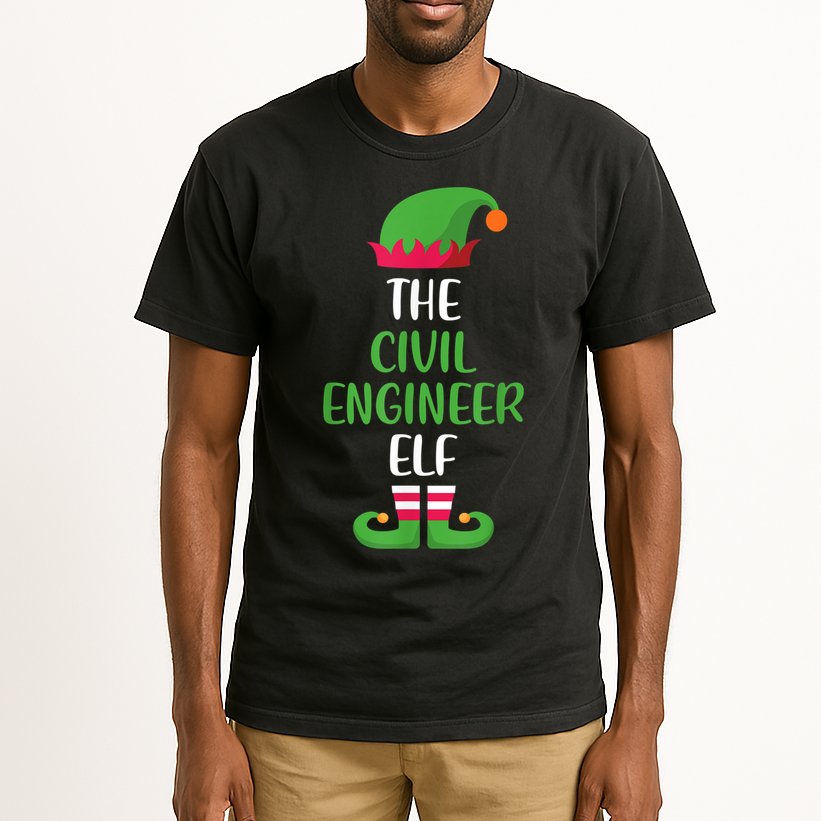 The Civil Engineer Elf Christmas Family Matching Tall T-Shirt