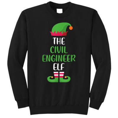 The Civil Engineer Elf Christmas Family Matching Tall Sweatshirt