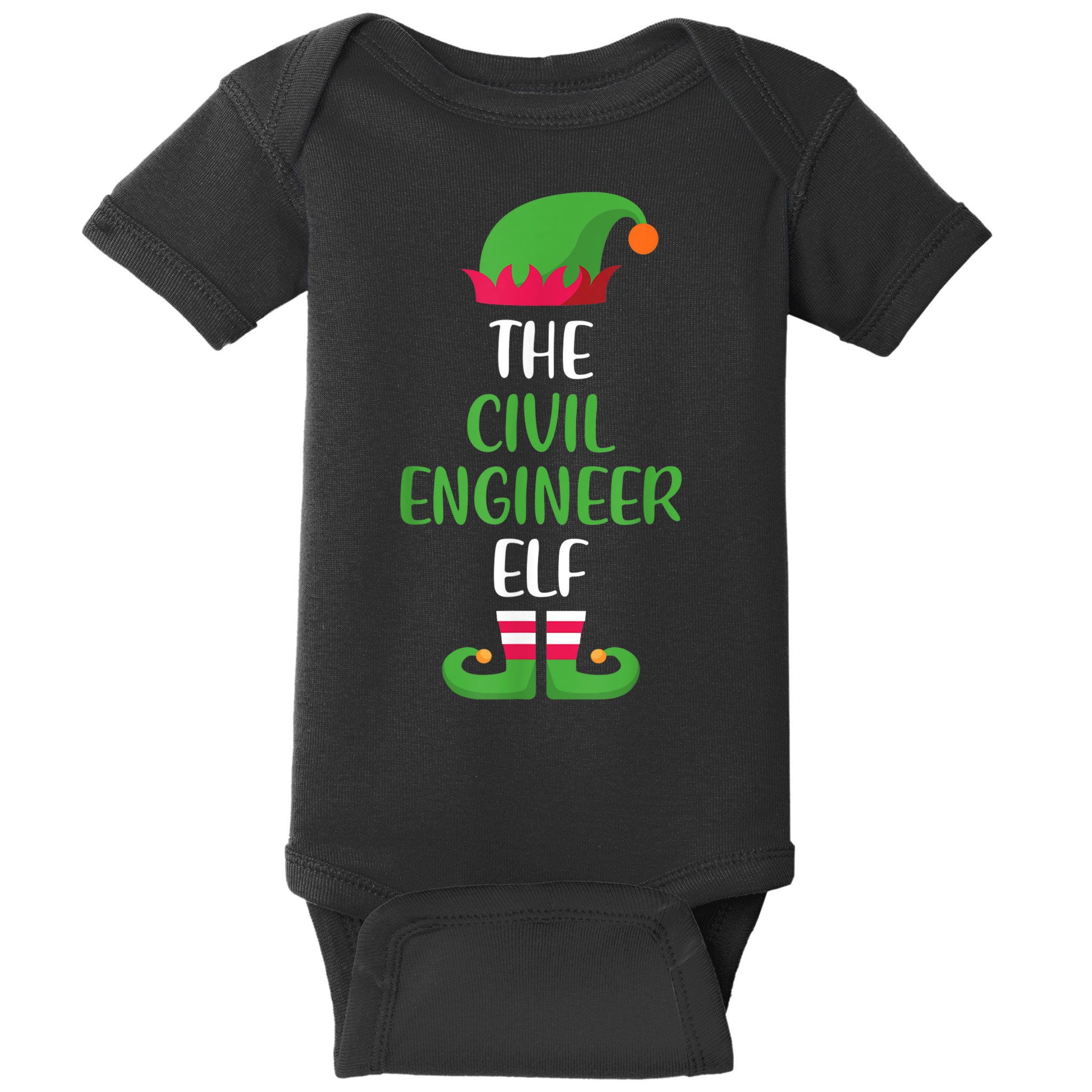 The Civil Engineer Elf Christmas Family Matching Baby Bodysuit