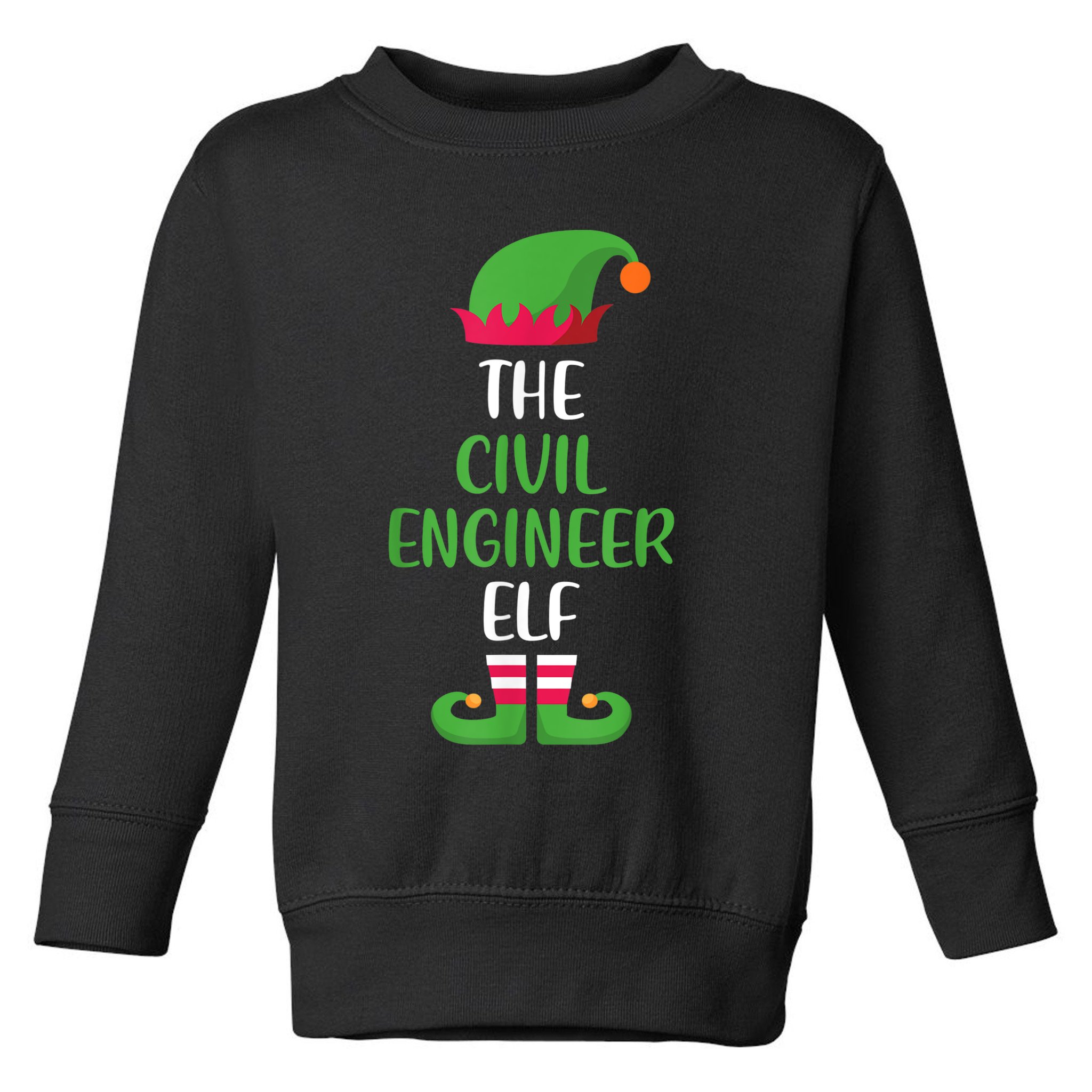 The Civil Engineer Elf Christmas Family Matching Toddler Sweatshirt