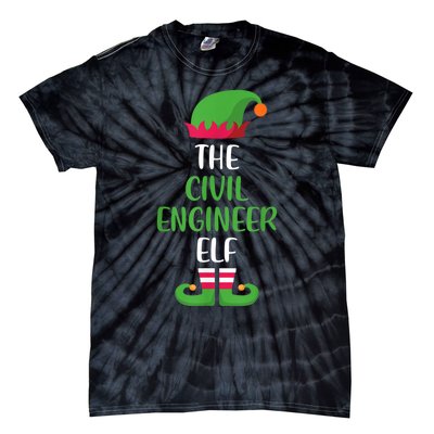 The Civil Engineer Elf Christmas Family Matching Tie-Dye T-Shirt