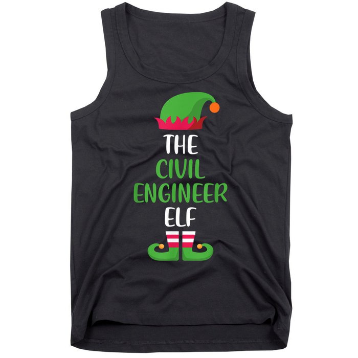 The Civil Engineer Elf Christmas Family Matching Tank Top