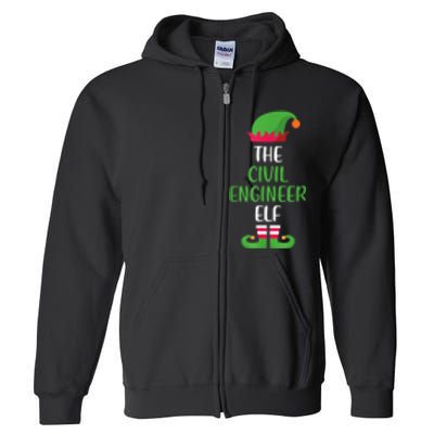 The Civil Engineer Elf Christmas Family Matching Full Zip Hoodie