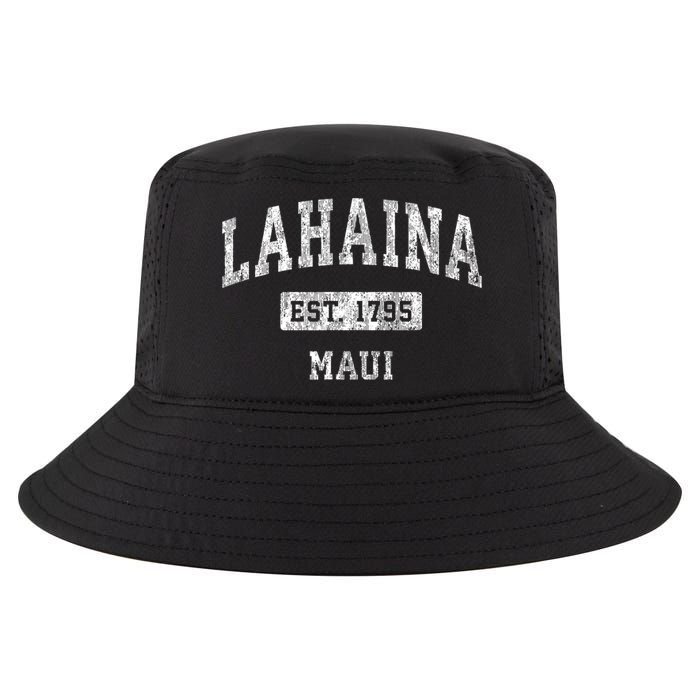 This Classic Established Lahaina Hawaii Shirts Features A Traditional Distressed Cool Comfort Performance Bucket Hat