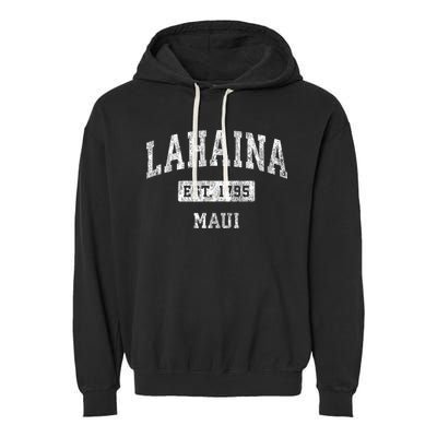 This Classic Established Lahaina Hawaii Shirts Features A Traditional Distressed Garment-Dyed Fleece Hoodie