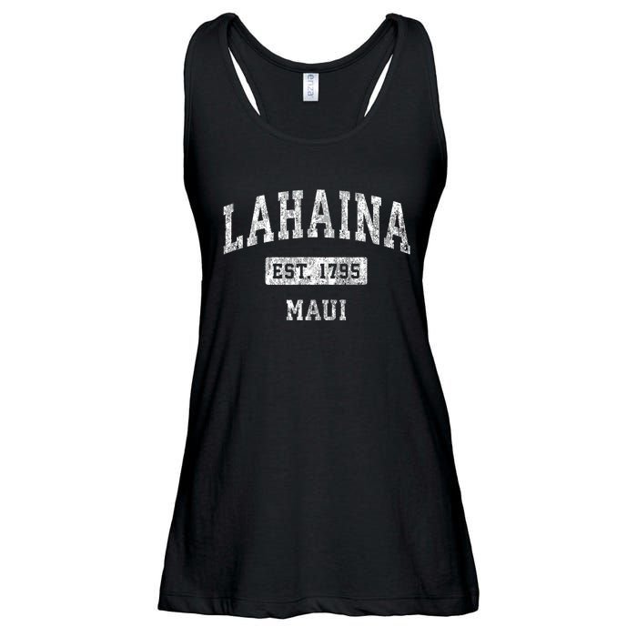 This Classic Established Lahaina Hawaii Shirts Features A Traditional Distressed Ladies Essential Flowy Tank