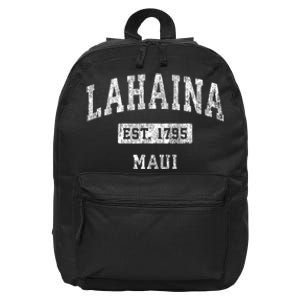 This Classic Established Lahaina Hawaii Shirts Features A Traditional Distressed 16 in Basic Backpack