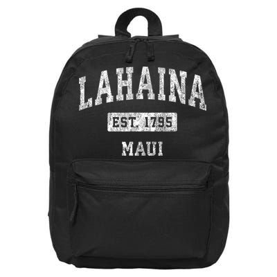 This Classic Established Lahaina Hawaii Shirts Features A Traditional Distressed 16 in Basic Backpack