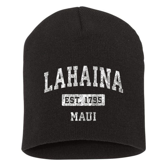 This Classic Established Lahaina Hawaii Shirts Features A Traditional Distressed Short Acrylic Beanie