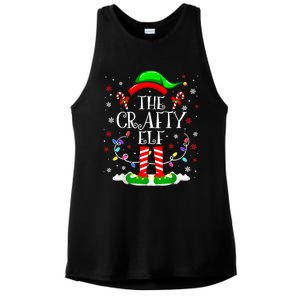 The Crafty Elf Funny Xmas Elf Matching Family Christmas Ladies PosiCharge Tri-Blend Wicking Tank