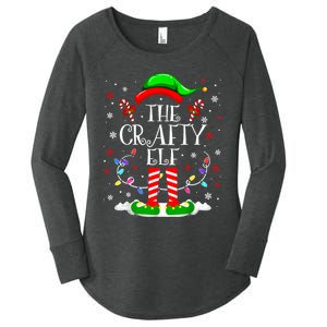 The Crafty Elf Funny Xmas Elf Matching Family Christmas Women's Perfect Tri Tunic Long Sleeve Shirt