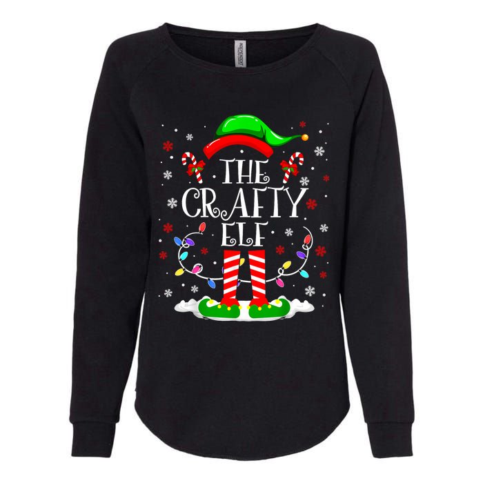 The Crafty Elf Funny Xmas Elf Matching Family Christmas Womens California Wash Sweatshirt