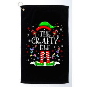 The Crafty Elf Funny Xmas Elf Matching Family Christmas Platinum Collection Golf Towel