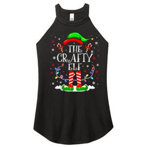 The Crafty Elf Funny Xmas Elf Matching Family Christmas Women's Perfect Tri Rocker Tank