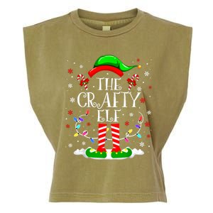 The Crafty Elf Funny Xmas Elf Matching Family Christmas Garment-Dyed Women's Muscle Tee