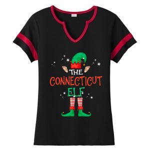 The Connecticut Elf Matching Family Group Christmas Ladies Halftime Notch Neck Tee