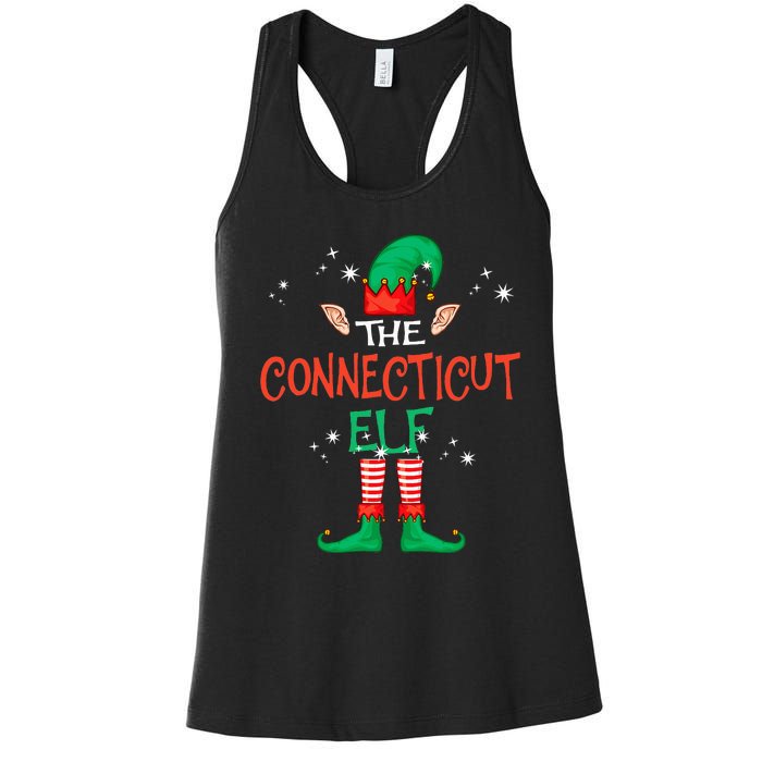 The Connecticut Elf Matching Family Group Christmas Women's Racerback Tank