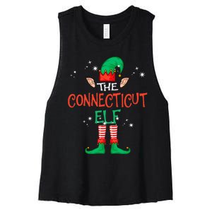 The Connecticut Elf Matching Family Group Christmas Women's Racerback Cropped Tank