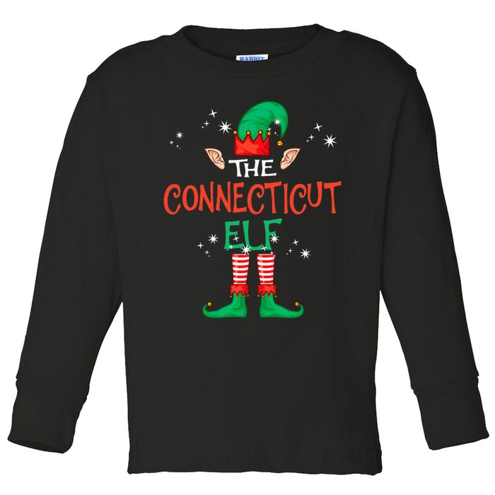 The Connecticut Elf Matching Family Group Christmas Toddler Long Sleeve Shirt