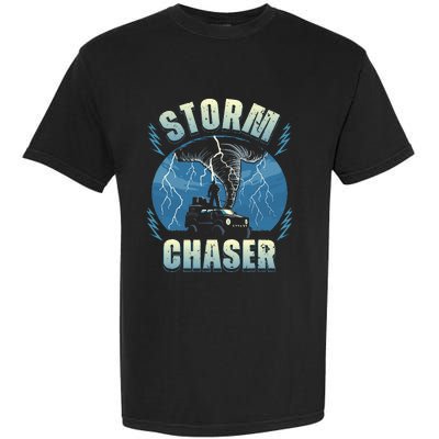 Tornado Chaser Extreme Weather Meteorologist Hunter Off Road Garment-Dyed Heavyweight T-Shirt