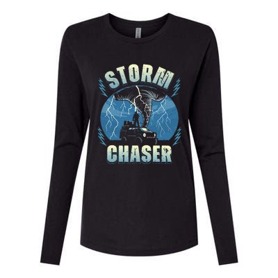 Tornado Chaser Extreme Weather Meteorologist Hunter Off Road Womens Cotton Relaxed Long Sleeve T-Shirt