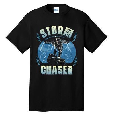 Tornado Chaser Extreme Weather Meteorologist Hunter Off Road Tall T-Shirt