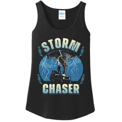 Tornado Chaser Extreme Weather Meteorologist Hunter Off Road Ladies Essential Tank