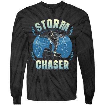 Tornado Chaser Extreme Weather Meteorologist Hunter Off Road Tie-Dye Long Sleeve Shirt