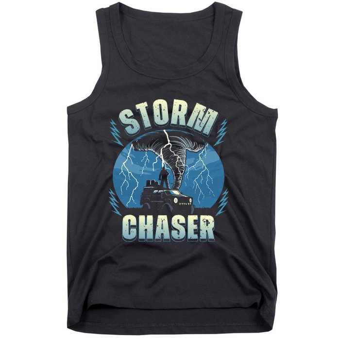 Tornado Chaser Extreme Weather Meteorologist Hunter Off Road Tank Top