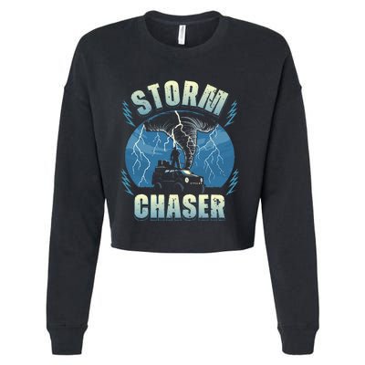 Tornado Chaser Extreme Weather Meteorologist Hunter Off Road Cropped Pullover Crew