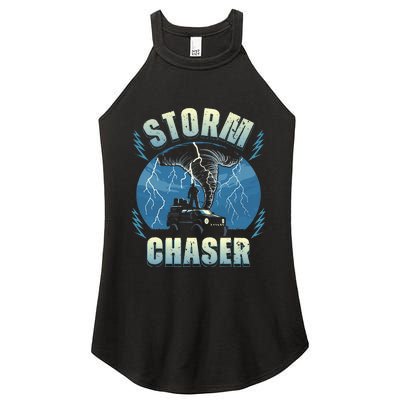 Tornado Chaser Extreme Weather Meteorologist Hunter Off Road Women’s Perfect Tri Rocker Tank