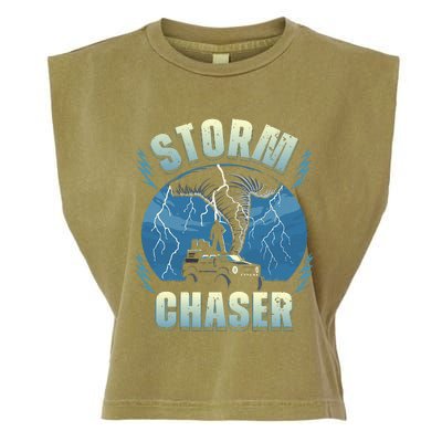 Tornado Chaser Extreme Weather Meteorologist Hunter Off Road Garment-Dyed Women's Muscle Tee